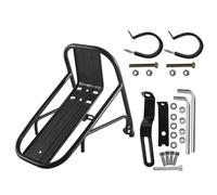 Portaequipajes para bicicleta, bicicleta de montaña, portaequipaje frontal, aluminio o hierro, variante triangular estable, 15 kg, capacidad de carga, inoxidable, resistente al agua, con tiras