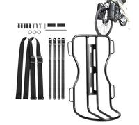 Portaequipajes para bicicleta, soporte de horquilla delantera para bicicleta, soporte para equipaje de viaje, percha con gran capacidad de carga para bicicletas de montaña, bicicletas de carretera