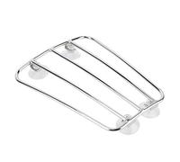Portaequipajes para Motocicleta, Portaequipajes Delantero para Motocicleta con Ventosas Fuertes, Soporte Universal para Equipaje, Soporte para Portaequipajes de Estilo Retro(Plata)