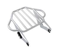 Portaequipajes Portaequipajes Doble Desmontable para Touring Tour Pack Street Glide Road King 2009-2022 2020(Cromo)