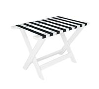 Portaequipajes portátil para Viajes y hogar, Resistente Zapatero (Capacidad de 40/50 kg), diseño Compacto para Habitaciones de huéspedes, hoteles y dormitorios (Blanco, 80 x 58 x 45 cm)