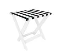 Portaequipajes portátil - Soporte Resistente para Maletas y Zapatos, soporta Entre 40 y 50 kg, Ahorra Espacio en casa para Habitaciones de huéspedes y hoteles, Blanco (60 x 50 x 45 cm)