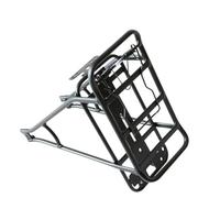 Portaequipajes Posterior para Bicicletas Negro 20inch Equipaje de la Bici Estante de la Capa Doble de Bicicletas Soporte de la batería Trasera Ajustable Soporte for Servicio Pesado de Bicicletas (Col