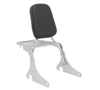 Portaequipajes Sissy Bar Respaldo Trasero Para Motocicleta Con Portaequipajes Para Para Vulcan 400 800 VN400 VN800 1996-2019 Moto Respaldo Pasajero(Plata)