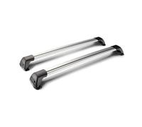 Portaequipajes Techo para Peugeot para Partner LWB 5 Puertas Furgoneta 2008-2015 Cerradura Cinturón Aleación Aluminio LED Disparo Corss Rack 2 Piezas Baca Coche Blandas(Plata)