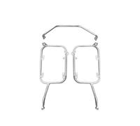 Portaequipajes Trasero Moto para CFMOTO 800MT 800 MT 2021-2025 800MT Juego Portaequipajes Trasero Y Lateral para Motocicleta Soporte Placa Montaje Trasero(Silver Pannier Rack)