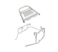 Portaequipajes Trasero Motocicleta para Suzuki para V-Strom 1050 DL1050 2020 2021-ON Alforjas Superiores Alforjas Baúl E Motocicleta Soporte Acero Inoxidable Carga(Silver One Set)