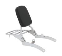 Portaequipajes Trasero Motocicleta Para Virago 400 535 XV400 XV535 Cojín Respaldo Para Pasajero Trasero Desmontable Para Todo Año Portaequipajes(Chrome)