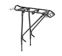 Portaequipajes trasero para bicicleta con barras Ibera Touring de aluminio negro