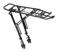 Portaequipajes trasero para bicicleta, Estante de bicicleta trasero plegable negro de aleación de aluminio 40x13cm 980g