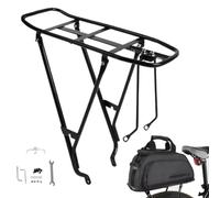 Portaequipajes Trasero para Bicicleta, Grueso y Ancho, Ideal para | Portaequipajes trasero robusto con diseño ancho y grueso, ideal para transportar equipaje y apto para desplazamientos diarios