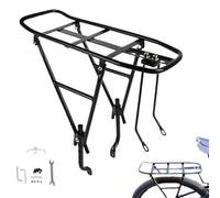 Portaequipajes Trasero para Bicicleta, Soporte para Alforjas Grueso Ensanchado, Construcción Ajustable Estable Instalación Sencilla para Viajes Exteriores y Desplazamientos