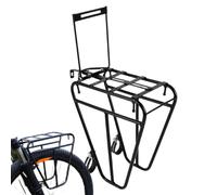 Portaequipajes Trasero para Bicicleta, Soporte para alforjas para | Diseño de montaje trasero, compatible con alforjas, apto para bicicletas de montaña, ideal para transportar carga y equipo en