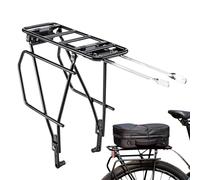 Portaequipajes Trasero para Bicicleta,Telescópico con Logotipo Reflectante - Soporte Alforjas Carga Accesorios Bicicleta - para Seguridad Equipaje Carretera Ciudad Noche Hombres Mujeres