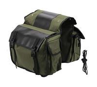 Portaequipajes Trasero para Bicicletas, Alforja Plegable de Lona para Bicicleta, Organizador Almacenamiento de Equipaje para Maletero de Bicicleta de Montaña, Bolsa Portabicicletas, Capacidad(Verde)