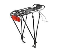 Portaequipajes trasero para ciclismo, soporte de asiento de aleación de aluminio, soporte de alforja de liberación rápida de 15.3 x 9.45 pulgadas, seguridad reflectante, construcción resistente para