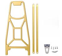 Portaequipajes trasero plegable CNC de aleación de aluminio para Brompton Pline Cline 340x140mm Soporte de equipaje ligero con soportes, negro (dorado)