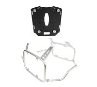 Portaequipajes Trasero Soporte para Alforjas Y Portaequipajes De Acero Inoxidable para VOGE para 900DS para 900DSX para DS 900 X 2024(Silver One Set)