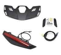 Portaequipajes Trasero Soporte Para Goldwing Para GL 1800 2021 2022, Caja Trasera Para Motocicleta, Estante, Portaequipajes Tru Nk, Luz LED(Black and Red Set)