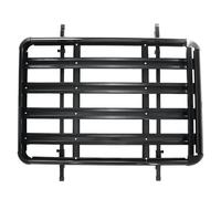 Portaequipajes universal de aleación de aluminio de doble capa para coche, 140 x 97 cm, 4x4, con enganche superior, con piezas de montaje(Black)