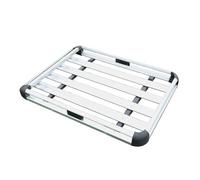 Portaequipajes Universal Dos Pisos Coche Solo Marco Equipaje Sin Barras Transversales Cesta Equipaje Superior Aleación Carga 100kg Para Coche Portaequipajes Coche Techo(Silver B)