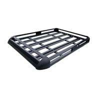 Portaequipajes universal para techo de coche, de aleación de aluminio, color negro y plateado, con barras, compatible con SUV, de un solo piso.(Black 127x90cm)