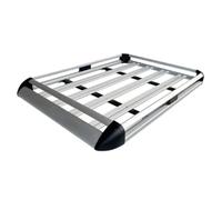 Portaequipajes universal para techo de coche, de aleación de aluminio, color negro y plateado, con barras, compatible con SUV, de un solo piso.(Silver 127x90cm)