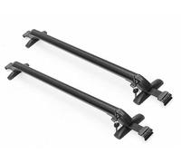 Portaequipajes vehículos 1 Par Barras Portaequipajes Universales Para Techo Coche Aluminio Negro Con Cerradura Y Parte Superior Barras Transversales Baca