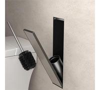 Portaescobillas empotrable con cierre elástico, fácil de limpiar y ahorra espacio, ideal para renovación de baños y hoteles