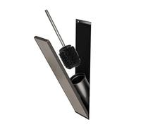 Portaescobillas empotrable oculto en la pared, nicho de ducha impermeable de acero inoxidable 304, organizador de baño que ahorra espacio con escobilla de baño con cierre elástico para renovación