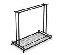 Portaesquís Autoportante de Acero para Garaje | Soporte para Snowboard de Doble Cara con Ruedas Bloqueables, Estructura Metálica y Base de Malla