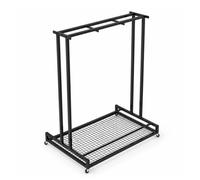 Portaesquís Autoportante de Acero para Garaje | Soporte para Snowboard de Doble Cara con Ruedas Bloqueables, Estructura Metálica y Base de Malla