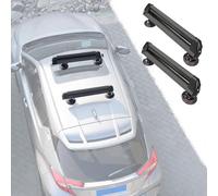 Portaesquis Portaequipajes de Techo con Ventosa para 2 Unidades, sin Barras Transversales. Gran Capacidad para Esquís de Descenso (hasta 4 Pares)(Black)