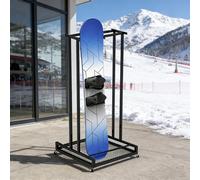 Portaesquis Portaesquís de Exterior de Gran Capacidad, Ligero y Antideslizante, con Enganche oara Esquís. Estante Organizador de Patinetas para Niños(2 Slot)