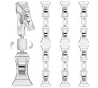 Portaetiquetas de precios - Paquete de 6 clips dobles giratorios para sostener tarjetas de mesa, soporte transparente para letrero de precios, soporte para notas de mercado y soporte para fotos