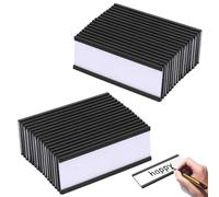 Portaetiquetas Magnéticos, Etiquetas Magnéticas Grabables, Soporte para Etiquetas con Lámina Protectora de Papel, 30 Unidades 2,5 x 7,6 cm Etiquetas Magnéticas, para Oficina, Almacén, Armario