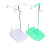 Portafilete, Soporte de Carrete de Doble Metal para Máquinas Coser, Soporte de Rosca Doméstica con Base Regular, Adecuado para la mayoría Máquinas Coser Casa, Fácil de montar,