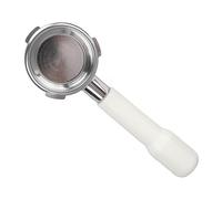 Portafilter Sin Fondo De 58 Mm, Professional Reutilizable 3 Orejas De Portafilter Flair Despresso Caso De Filtro De Café Para 3 Ores Reemplación (blanco)