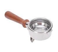 Portafiltro 58mm con Doble Pico, Acero Inoxidable y Mango de Madera para Máquina de Café - Durable y Ergonómico, Fácil Instalación, Ideal para Baristas y Uso Profesional