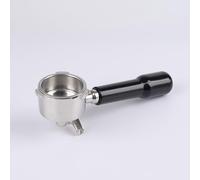 Portafiltro de 51 mm con 3 orejas y doble pico para Delonghi Dedica EC680/EC685/EC785/EC820/EC850/EC860, cesta filtrante con asa de ABS y portafiltro de acero inoxidable, negro