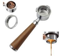 Portafiltro de 51 mm, doble caño 3 orejas, filtro portafiltro compatible con cesta de filtro Puck compatible con cafetera espresso DeLonghi EC680/EC685/EC885/EC890