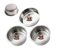 Portafiltro de 51 mm, filtro de café de acero inoxidable, filtro presurizado de doble capa, piezas de máquina para cafetera, accesorios de repuesto para cafetera