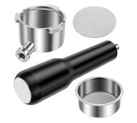 Portafiltro de 51 mm, portafiltro sin fondo con 3 orejas, colador de café espresso, compatible con EC680/EC685 con filtro de acero inoxidable, soporte para filtro Smeg, cafetera sin presión, doble