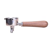 Portafiltro de 54 mm para Breville Barista Express, etc. Portafiltro con doble caño de madera de nogal - Soporte de filtro de acero inoxidable con colador - Accesorios de espresso de [JoeFrex]
