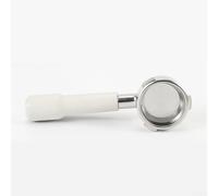 Portafiltro de 58 mm con diseño de fondo abierto para evaluación en tiempo real del vertido de espresso y el refinamiento de la técnica (blanco)