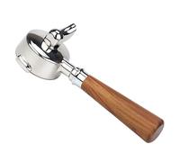 Portafiltro de 58 mm de boquilla única sin fondo para E61, cesta de filtro con mango de madera, boquilla duradera para orejas para la serie Barista y máquina de café espresso (palisandro rojo)