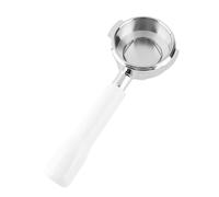 Portafiltro de café de 58 mm, boquilla única, malla fina, acero inoxidable, agarre cómodo, accesorio para máquina de café desmontable para máquinas de café expreso comerciales (Blanca)