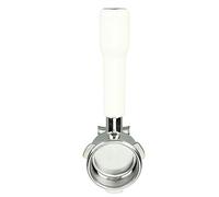 Portafiltro de café doble de grado comercial para 870 880 - Filtro de café de acero inoxidable para los amantes del café (WHITE)