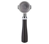 Portafiltro de café sin fondo con mango de madera, cesta filtrante de acero inoxidable para máquina de espresso, diseño desmontable a prueba de óxido para una extracción de calidad (Tipo A)