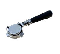 Portafiltro de café sin fondo de 54 mm, compatible con Breville, mango de café desnudo 870/875/878/880 con cesta, compatible con Solis, herramienta de barista 1170/1019(A black wood 1pcs)